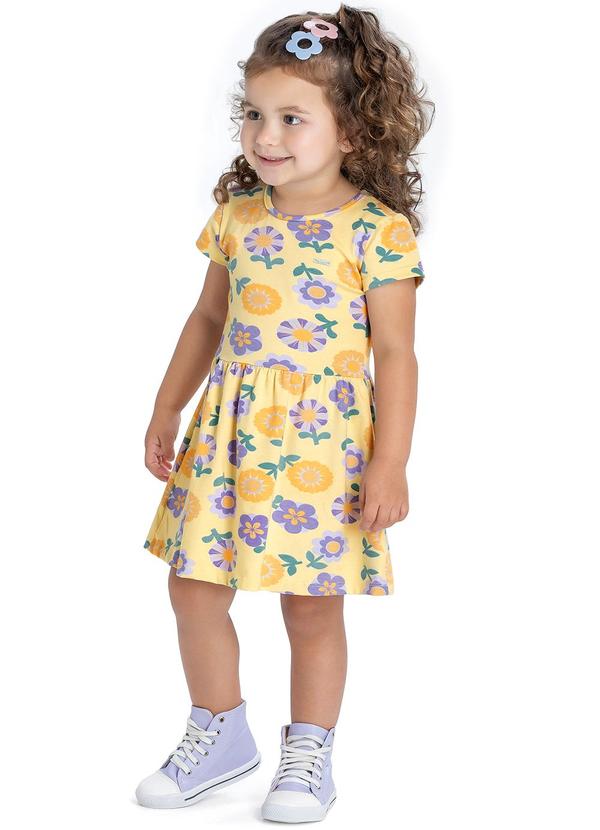 Elian - Vestido Feminino Infantil Amarelo