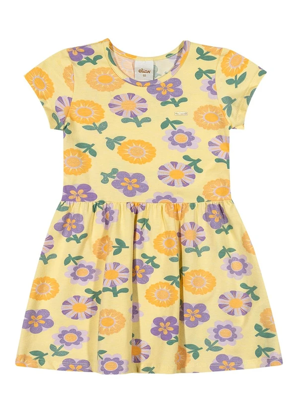 Elian - Vestido Feminino Infantil Amarelo 2