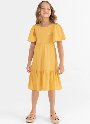 Vestido Menina Infantil Amarelo Elian