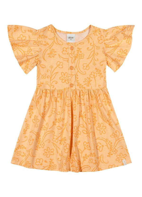Elian - Vestido Feminino Infantil Laranja
