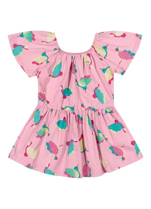 Elian - Vestido Feminino Infantil Rosa - ELIAN