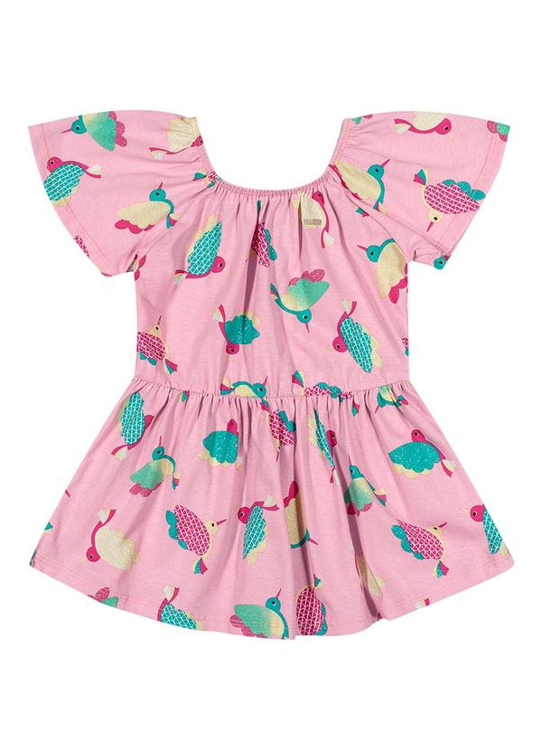 Elian - Vestido Feminino Infantil Rosa