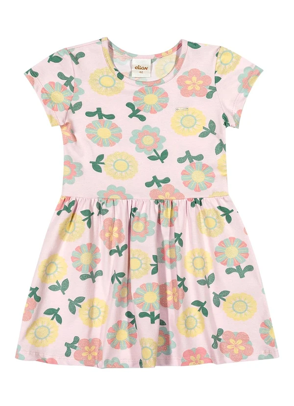 Elian - Vestido Feminino Infantil Rosa