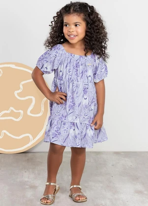 Colorittá - Vestido Menina Infantil Roxo - COLORITTÁ