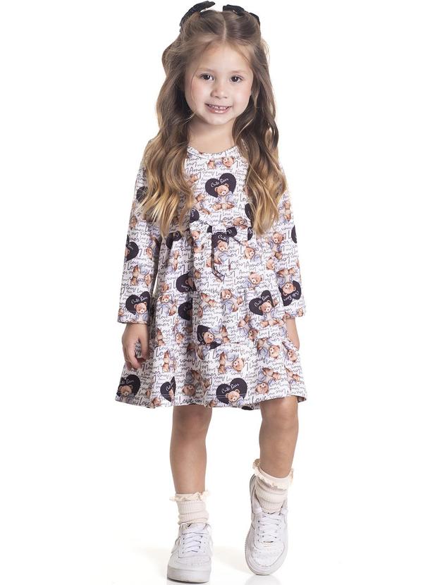 Sempre Kids - Vestido Feminino Três Marias Bege