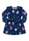 Outlet - Vestido Floral com Babados Menina Rosa  - variação: Azul
