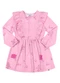 Outlet - Vestido Floral com Babados Menina Rosa  - variação: Rosa
