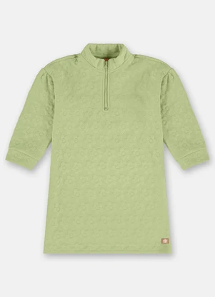 Up Baby - Vestido Florido para Menina Verde - UP BABY