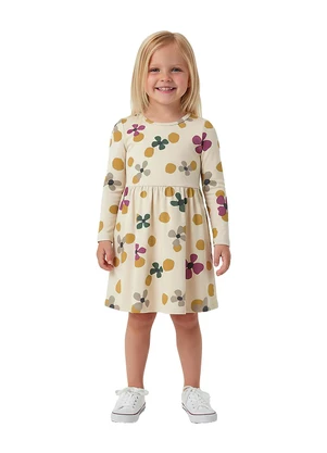 Malwee Kids - Vestido Godê Floral Off White - MALWEE KIDS