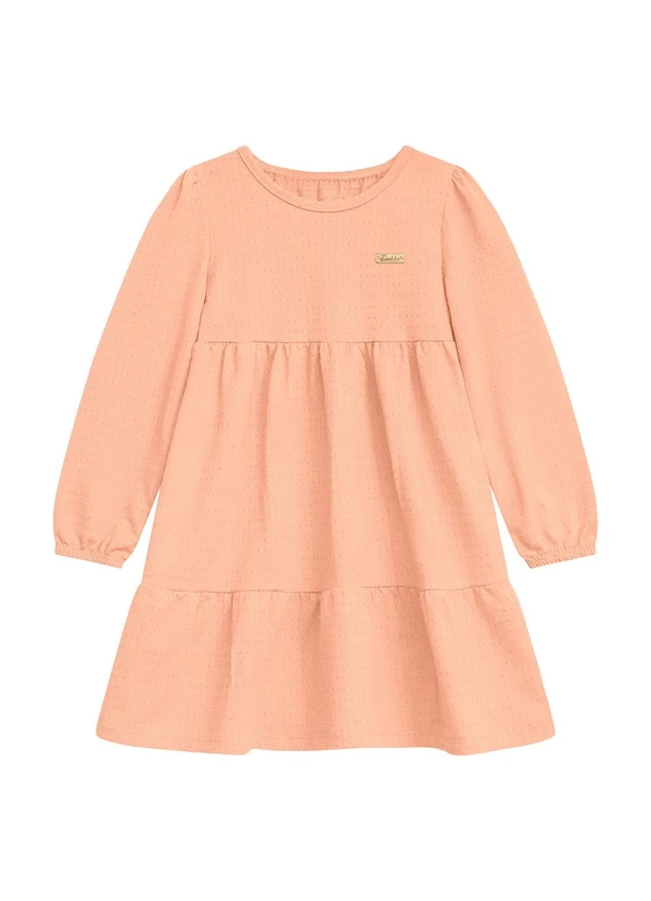 Duduka - Vestido Infantil Ana Bola com Plaquinha Rosa 