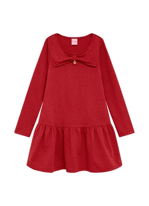 Duduka - Vestido Infantil Ana Bola Vermelho - DUDUKA