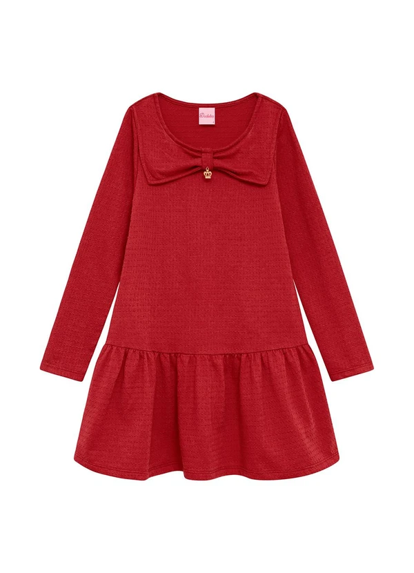 Duduka - Vestido Infantil Ana Bola Vermelho