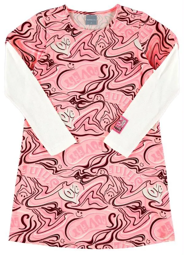 Quimby - Vestido Infantil Cotton Rosa 2