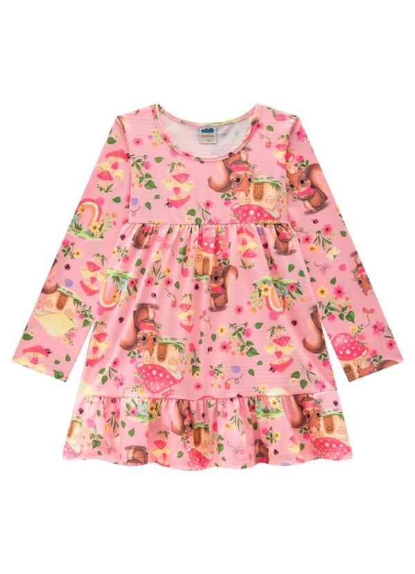 Marlan - Vestido Infantil em Cotton Encantado Rosa 2