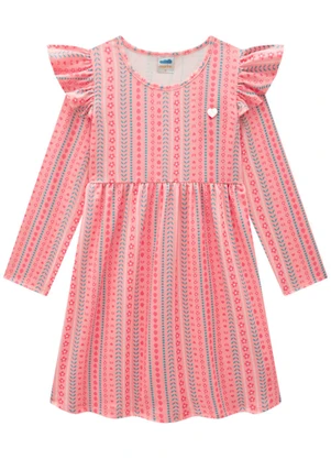 Marlan - Vestido Infantil em Cotton Heart Day Rosa - MARLAN