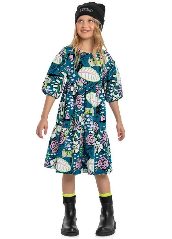 Quimby - Vestido Infantil em Cotton Verde