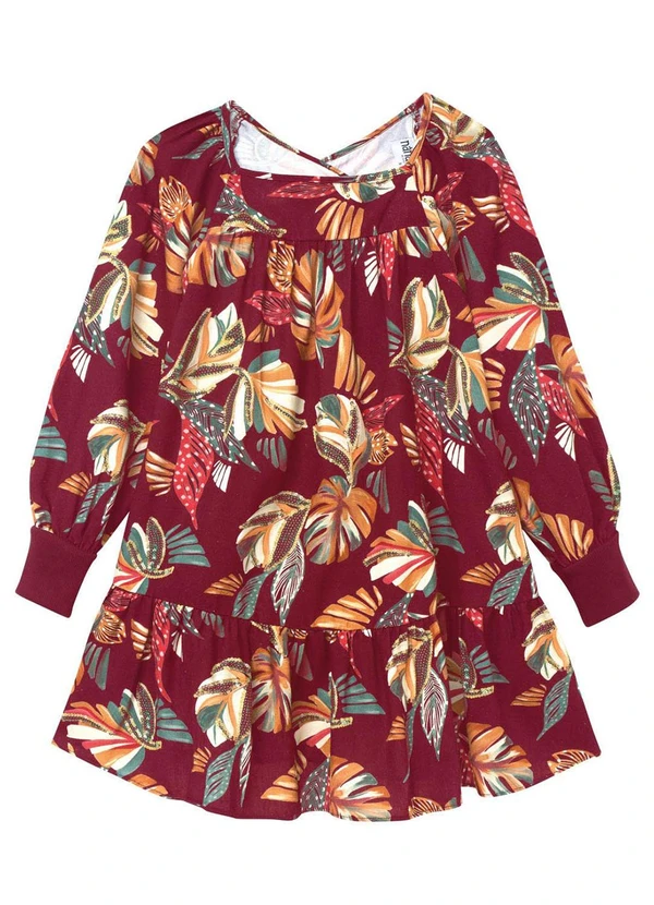 Nanai - Vestido Infantil em Linho Menina  Vermelho