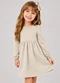Select - Vestido Infantil Molecotton Manga Longa Vermelho - variação: Bege