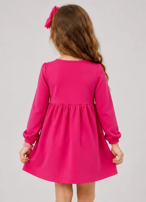 Select - Vestido Infantil em Molecotton Manga Longa Rosa - SELECT