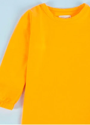 Bugbee - Vestido Infantil em Moletom Laranja - BUGBEE