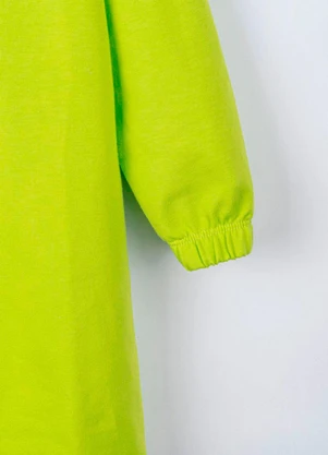 Bugbee - Vestido Infantil em Moletom Verde - BUGBEE