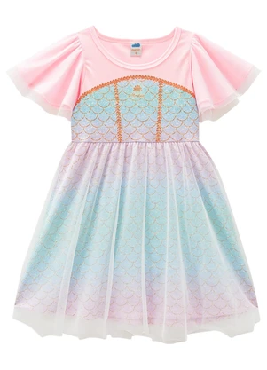 Marlan - Vestido Infantil em New Tech Rosa - MARLAN