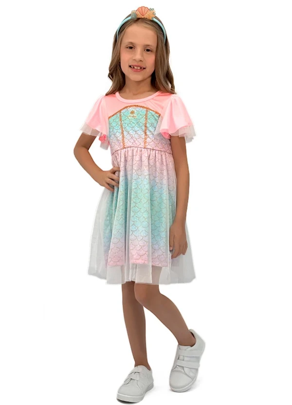 Marlan - Vestido Infantil em New Tech Rosa