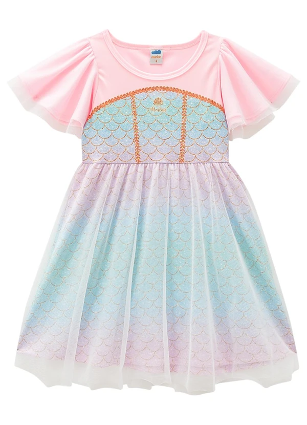 Marlan - Vestido Infantil em New Tech Rosa 2
