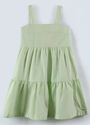 Bugbee - Vestido Infantil em Tricoline Natural Bege - BUGBEE