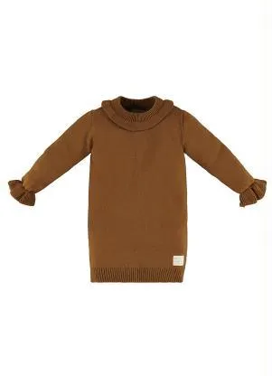 Up Baby - Vestido Infantil em Tricot Amarelo - UP BABY