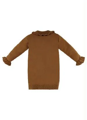 Up Baby - Vestido Infantil em Tricot Amarelo - UP BABY