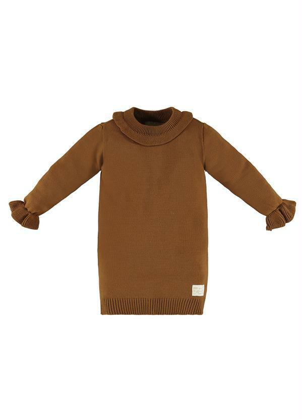 Up Baby - Vestido Infantil em Tricot Amarelo
