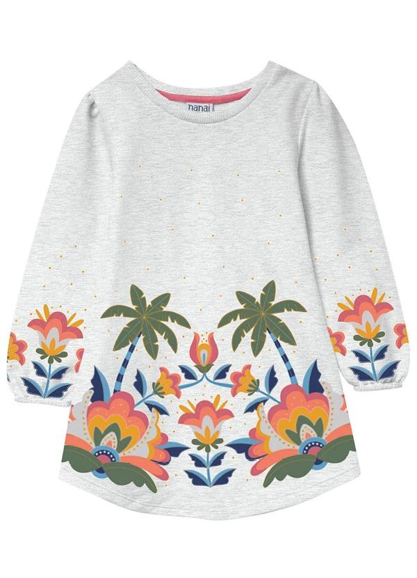 Nanai - Vestido Infantil Estampa de Glitter  Cinza 2