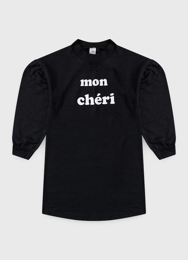 Vida Costeira - Vestido Infantil Feminino de Mon Chéri Preto 3