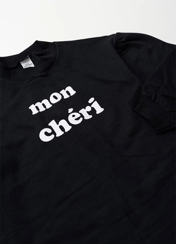 Vida Costeira - Vestido Infantil Feminino de Mon Chéri Preto 4