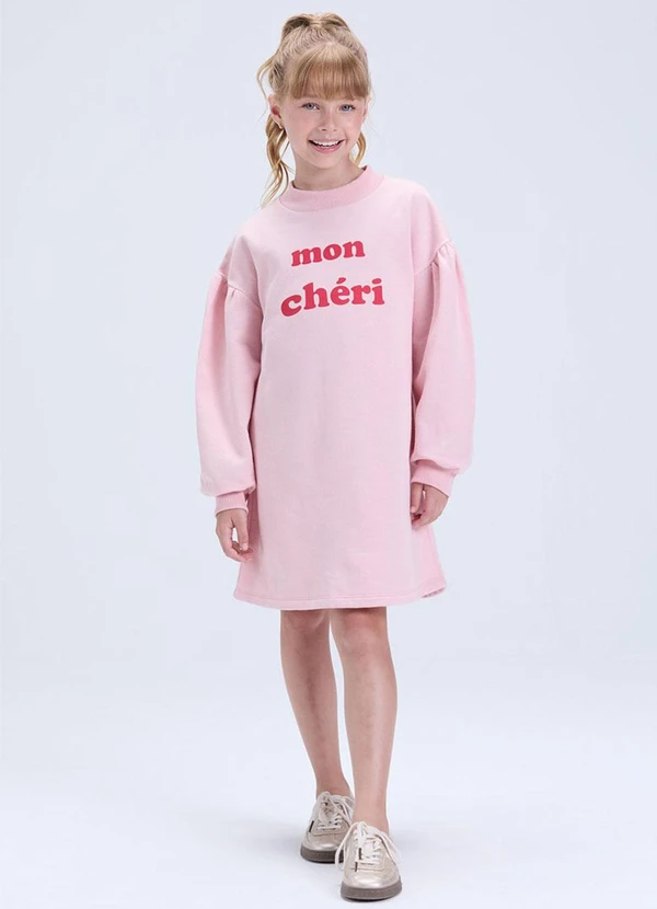 Vida Costeira - Vestido Infantil Feminino de Mon Chéri Rosa