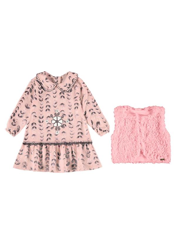 Kiki - Vestido Infantil Feminino Rosa