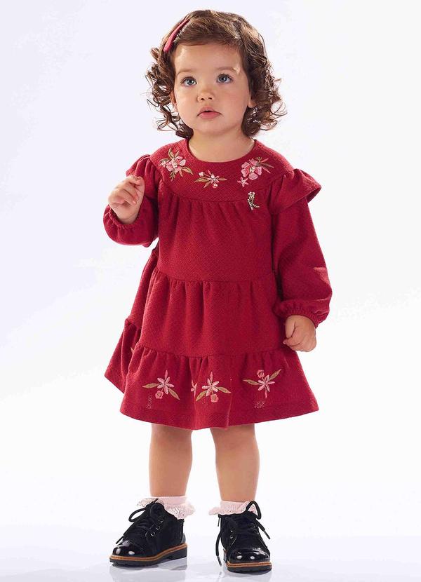 Kiki - Vestido Infantil Feminino Vermelho