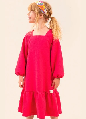 Bugbee - Vestido Infantil Malha Tweed Rosa - BUGBEE