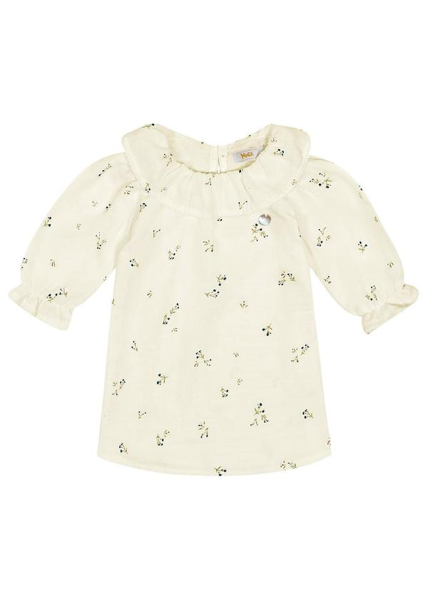 Trick Nick - Vestido Infantil Manga Longa Bege