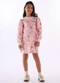 Quimby - Vestido Infantil Manga Longa Estampado Rosa - variação:  