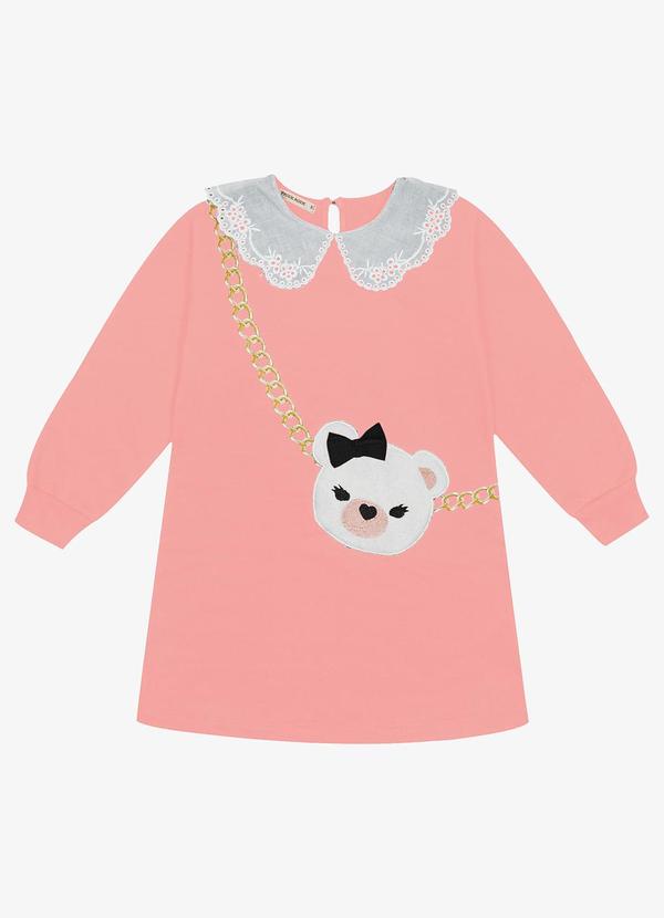 Trick Nick - Vestido Infantil Manga Longa Rosa