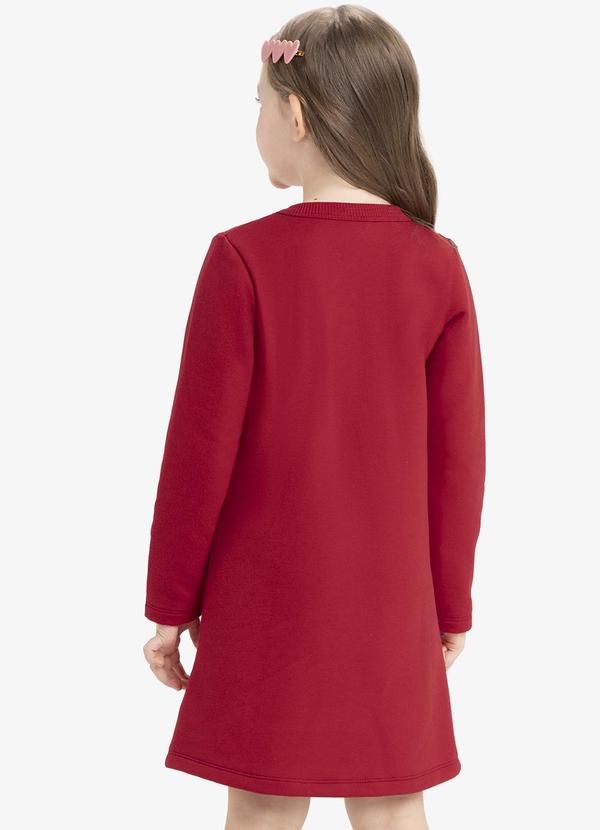Rovi Kids - Vestido Infantil Manga Longa Vermelho 2