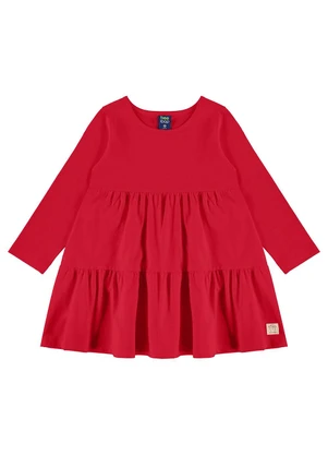 Bee Loop - Vestido Infantil Manga Longa Vermelho - BEE LOOP