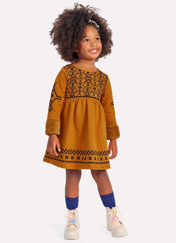Nanai - Vestido Infantil Menina Amarelo