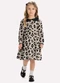 Milon - Vestido Infantil Menina Animal Print Rosa - variação: Bege