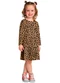 Kyly - Vestido Infantil Menina Animal Print Marrom - variação: Marrom