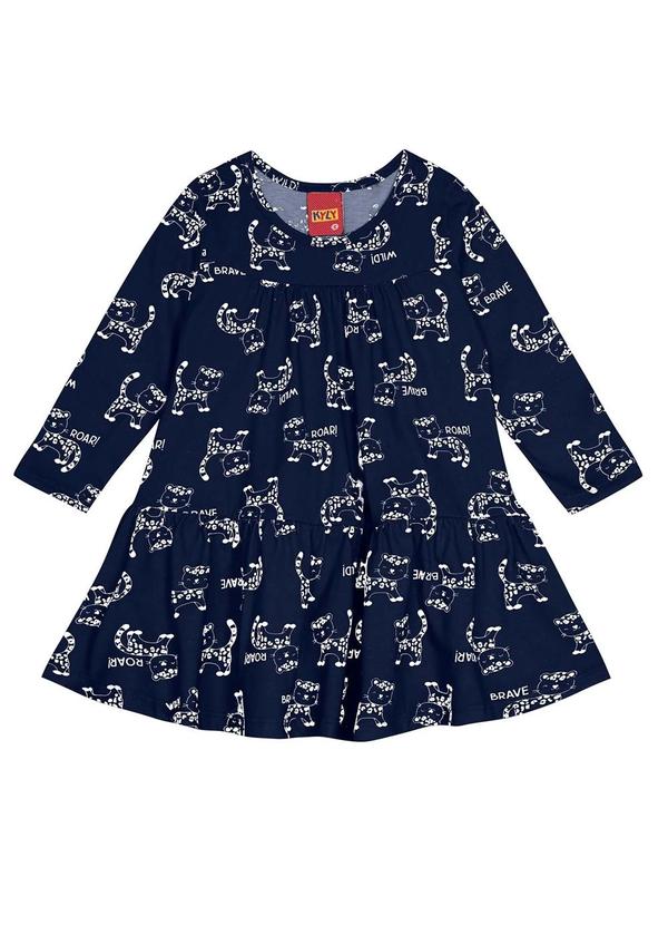 Kyly - Vestido Infantil Menina Azul