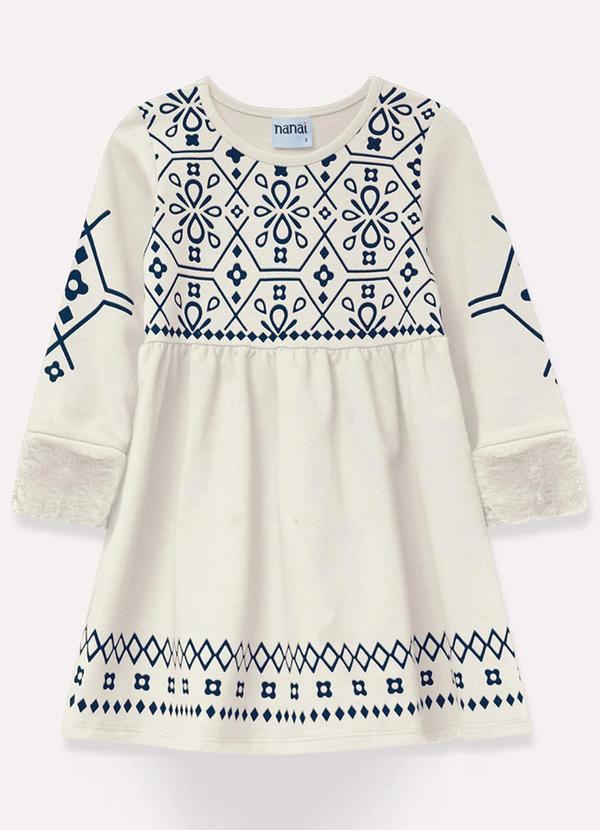 Nanai - Vestido Infantil Menina Bege