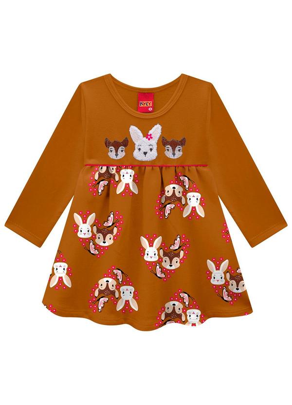 Kyly - Vestido Infantil Menina Bordado Amarelo 1